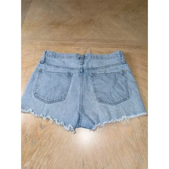 Madewell Relaxed Denim raw hem Shorts in Cedarcroft Wash size 29 - Picture 8 of 8
